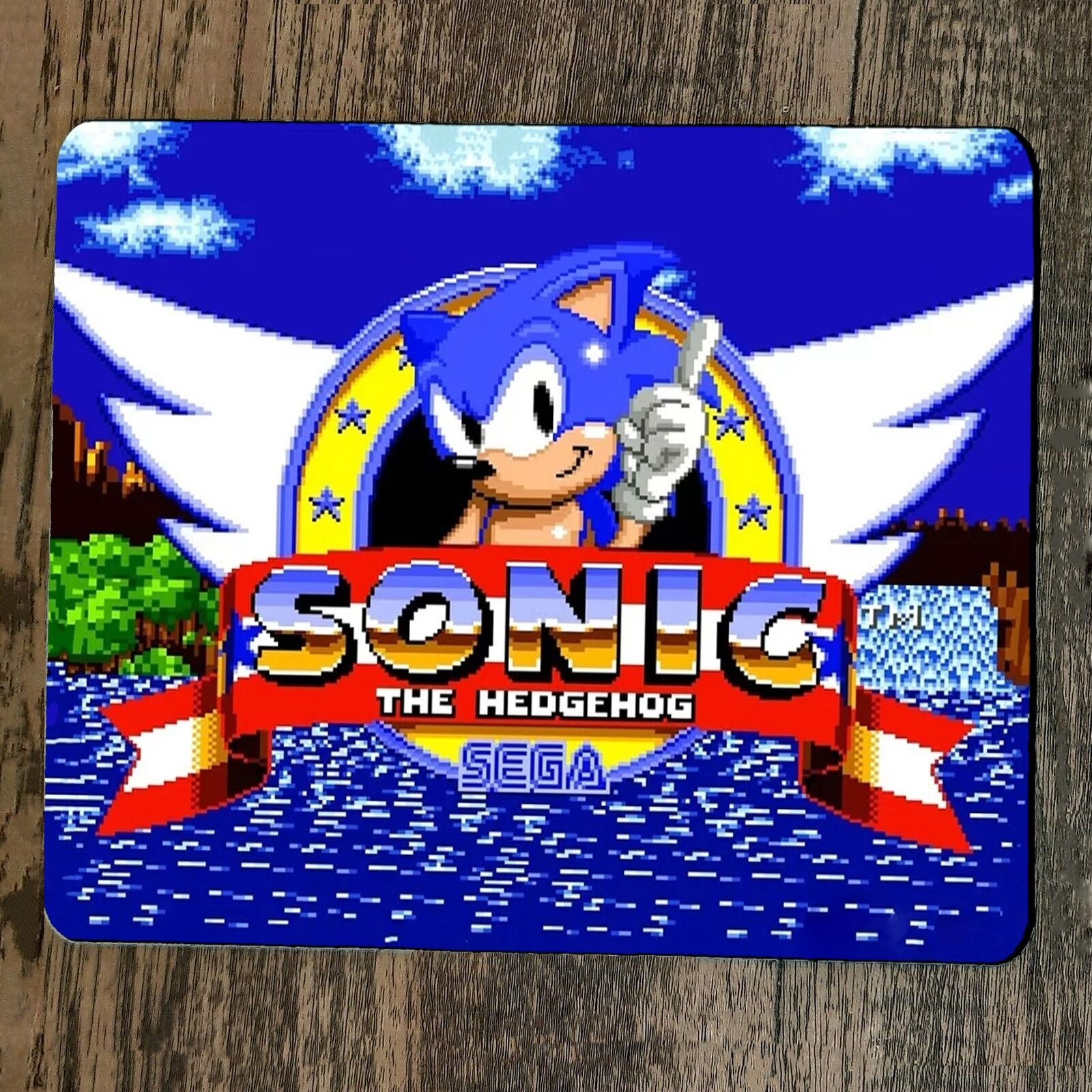 Classic Sonic the Hedgehog Arcade Video Game Mouse Pad