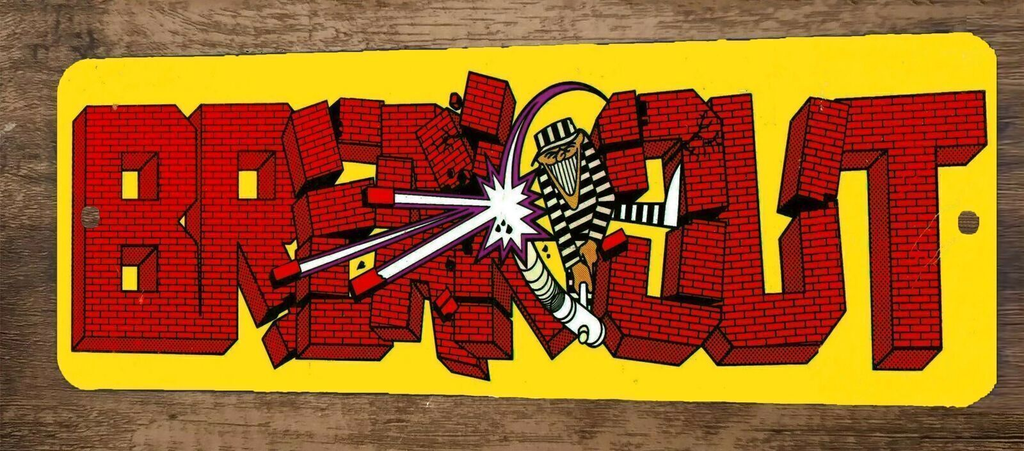 Breakout Arcade Video Game 3x12 Metal Wall Sign Marquee Banner Poster