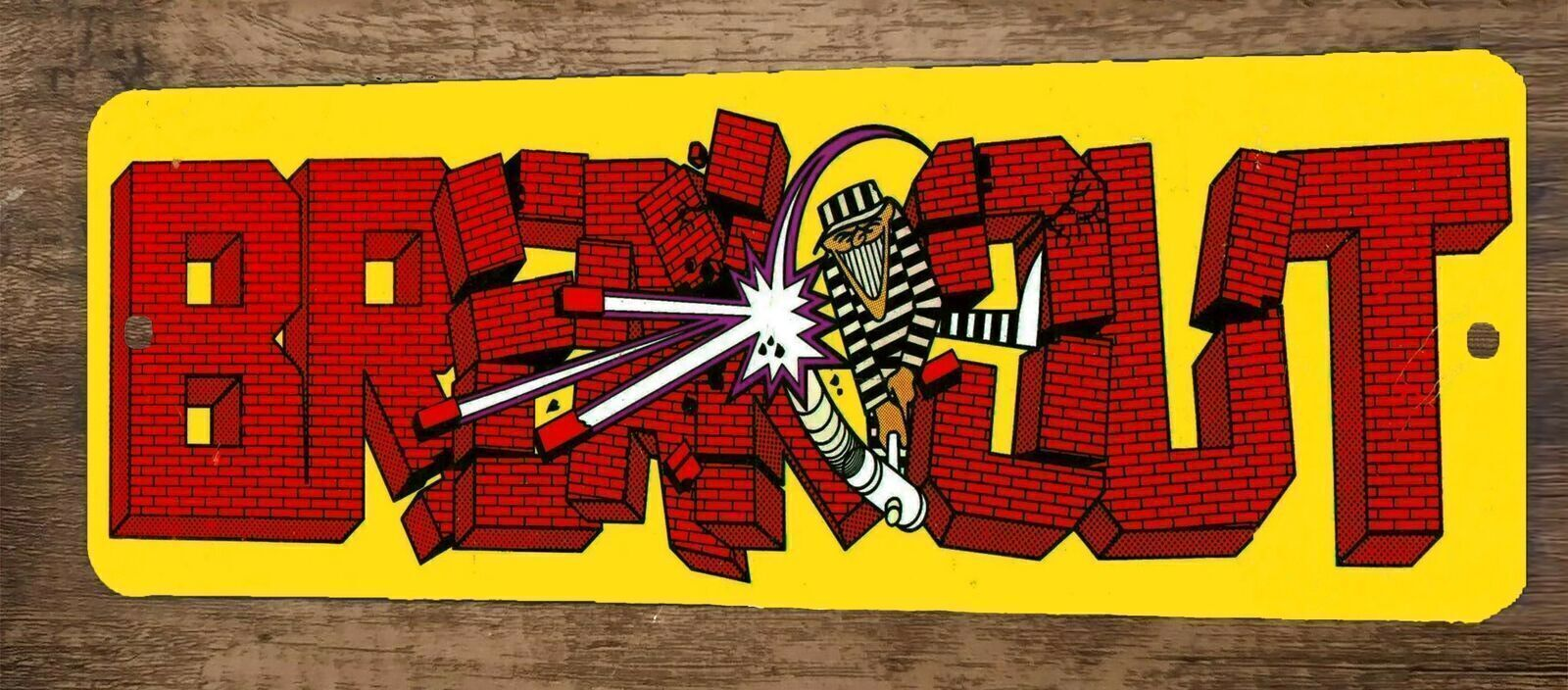 Breakout Arcade Video Game 3x12 Metal Wall Sign Marquee Banner Poster