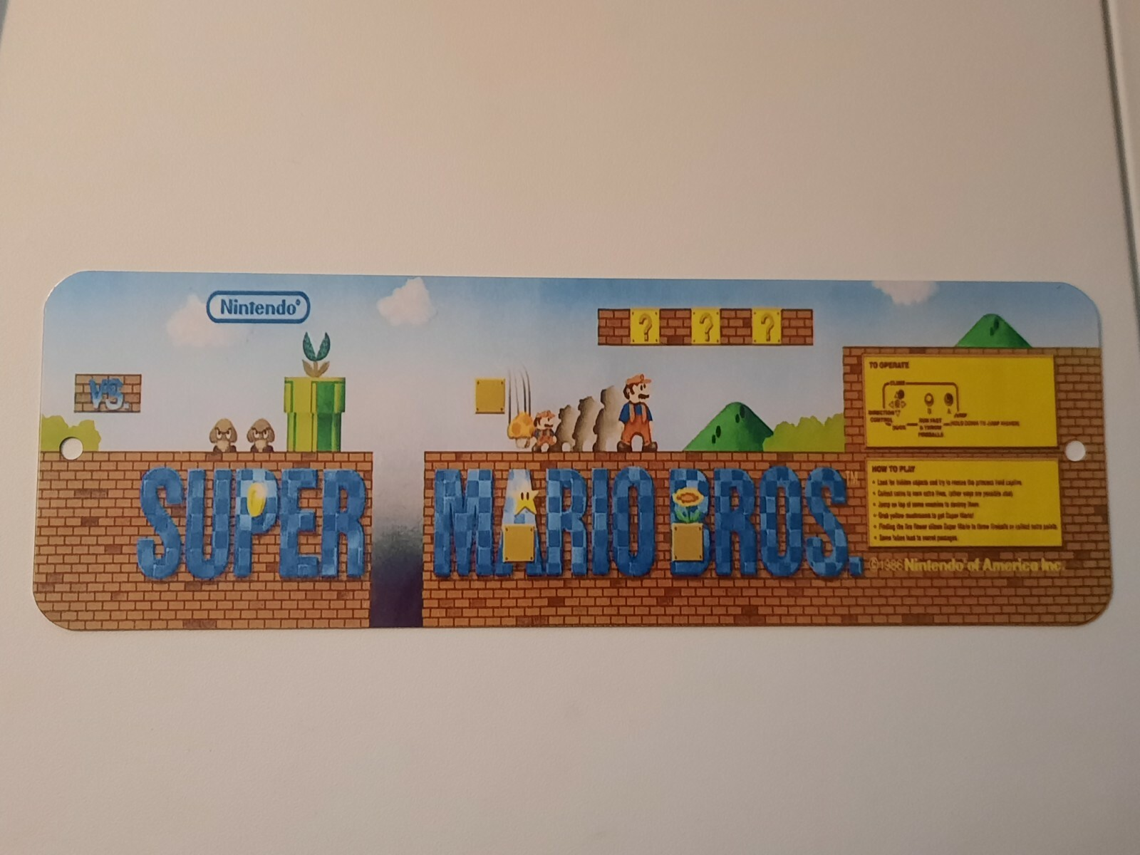 Super Mario Bros 3 x 12 Inch Metal Wall Sign Classic Video Game
