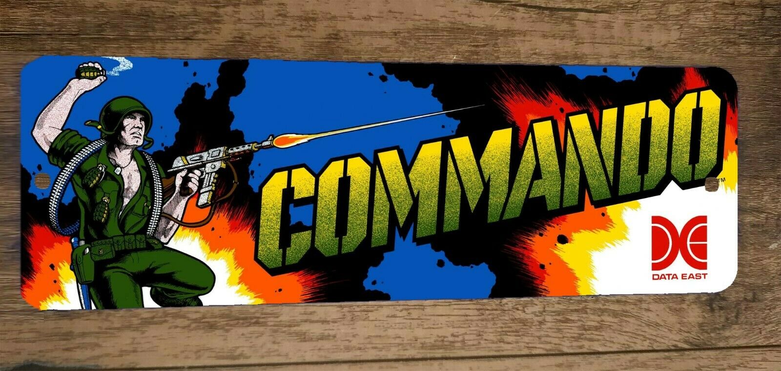 4x12 Commando Video Game Arcade  Metal Wall Sign Marquee Banner Retro 80s
