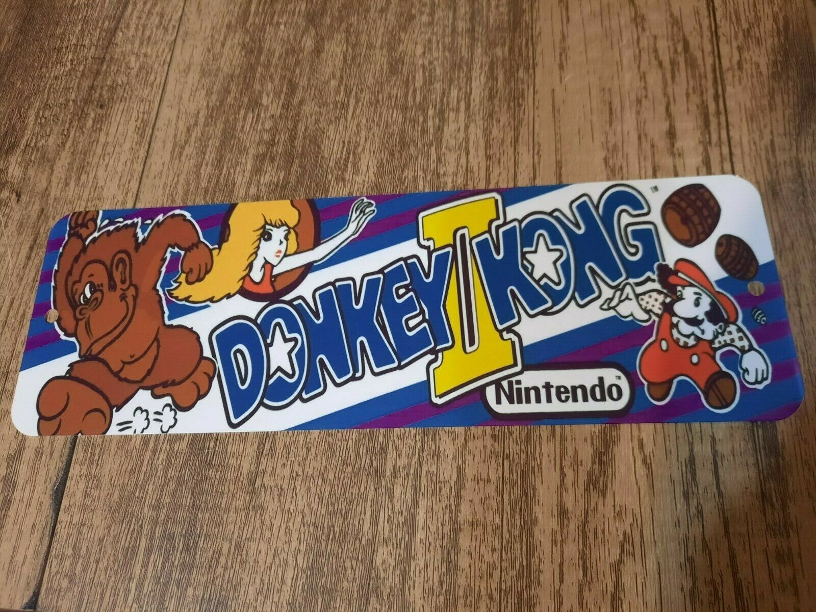 Donkey Kong II Classic Arcade Video Game Marquee Banner 4x12 Metal Wall Sign Retro 1980s