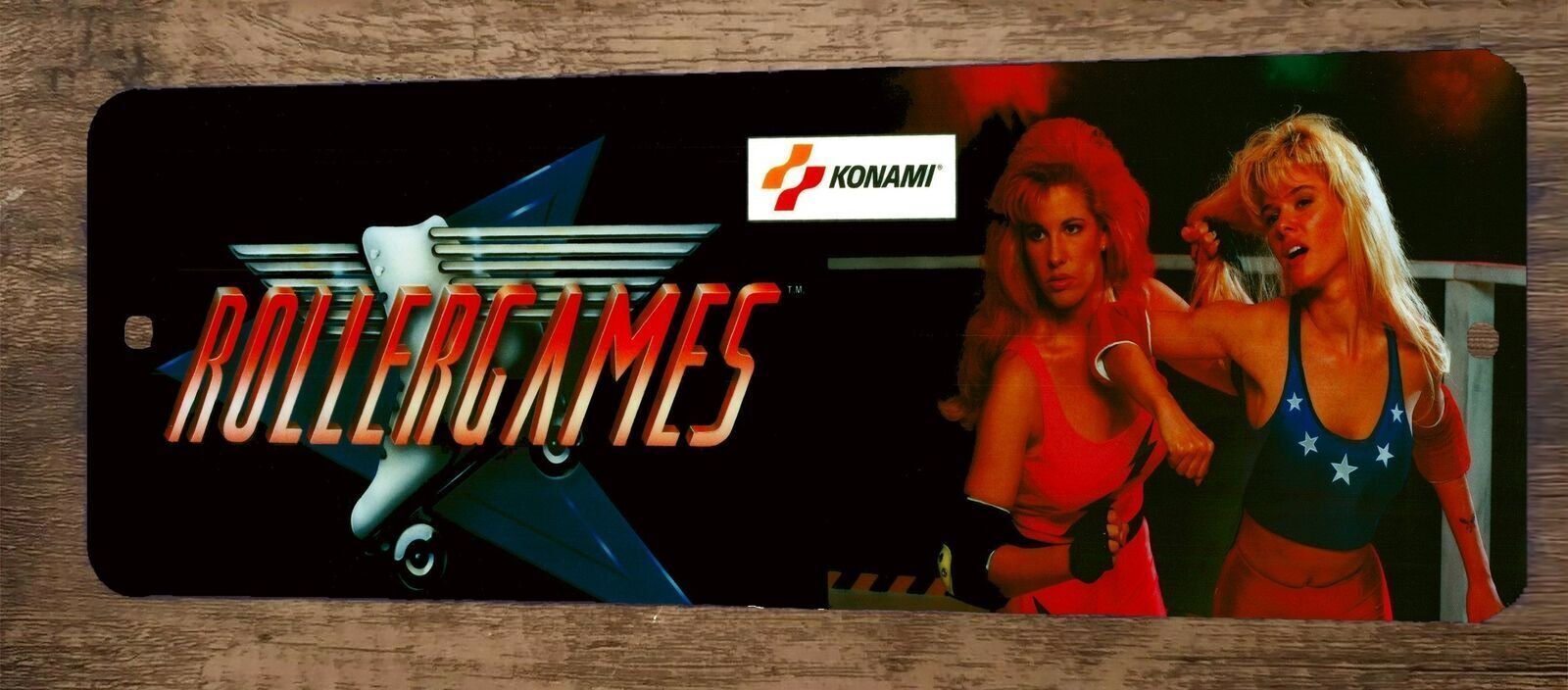 Roller Games Arcade Video Game 3x12 Metal Wall Sign  Marquee Banner Poster