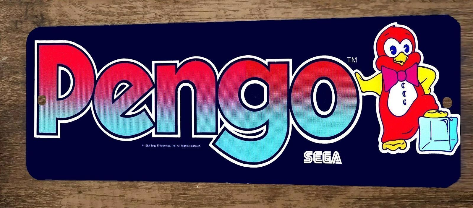 Pengo Arcade Video Game 3x12 Metal Wall Sign Marquee Banner Poster