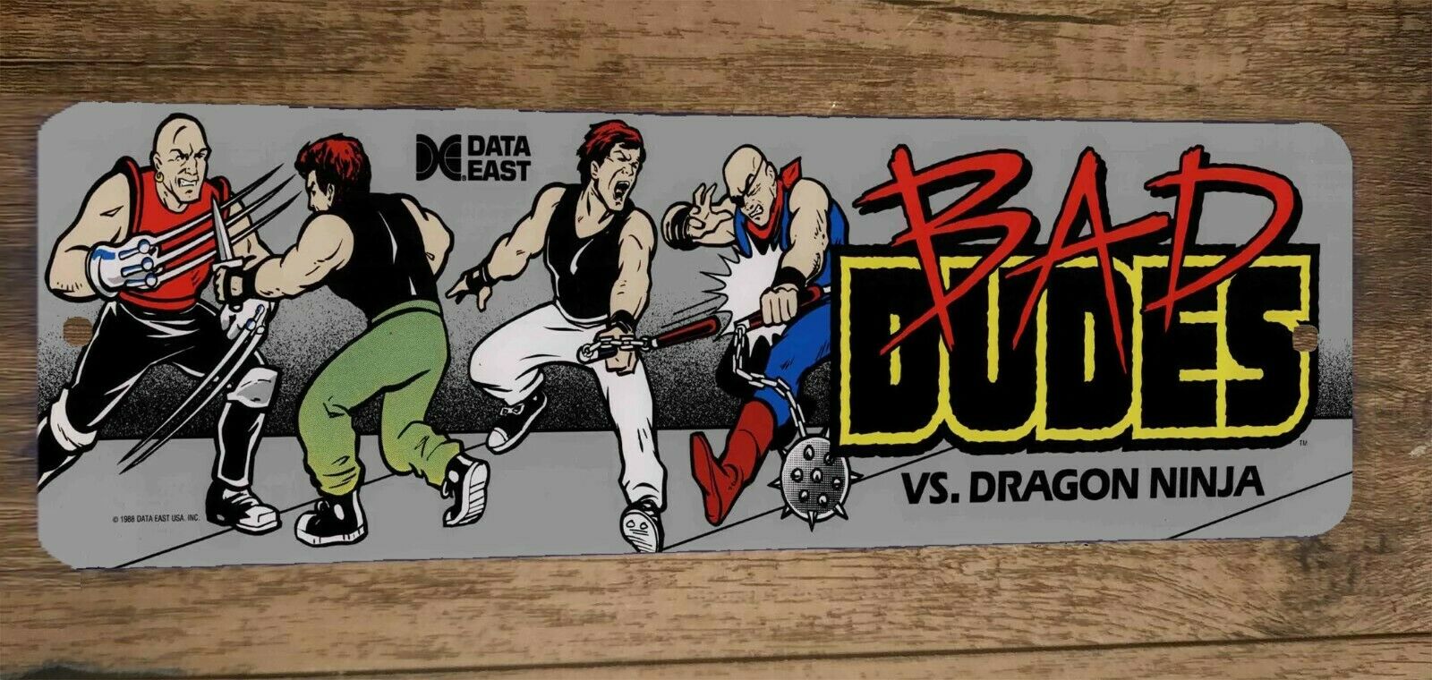 4x12 Bad Dudes  Metal Video Game Arcade Wall Sign Retro 80s