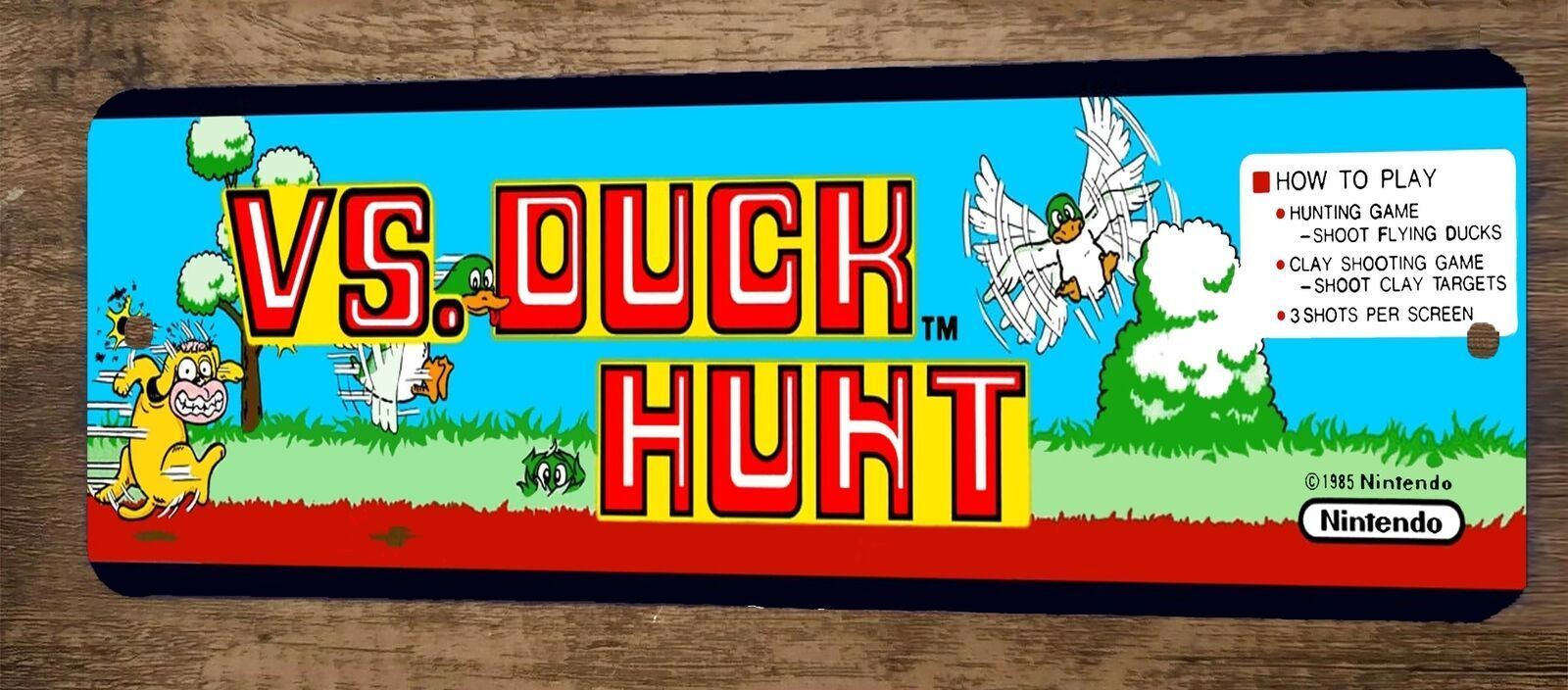 Vs Duck Hunt Arcade 3x12 Metal Wall Video Game Sign