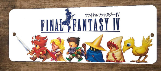FFIV Final Fantasy 4 Video Game 4x12 Metal Wall Marquee Banner Sign Poster