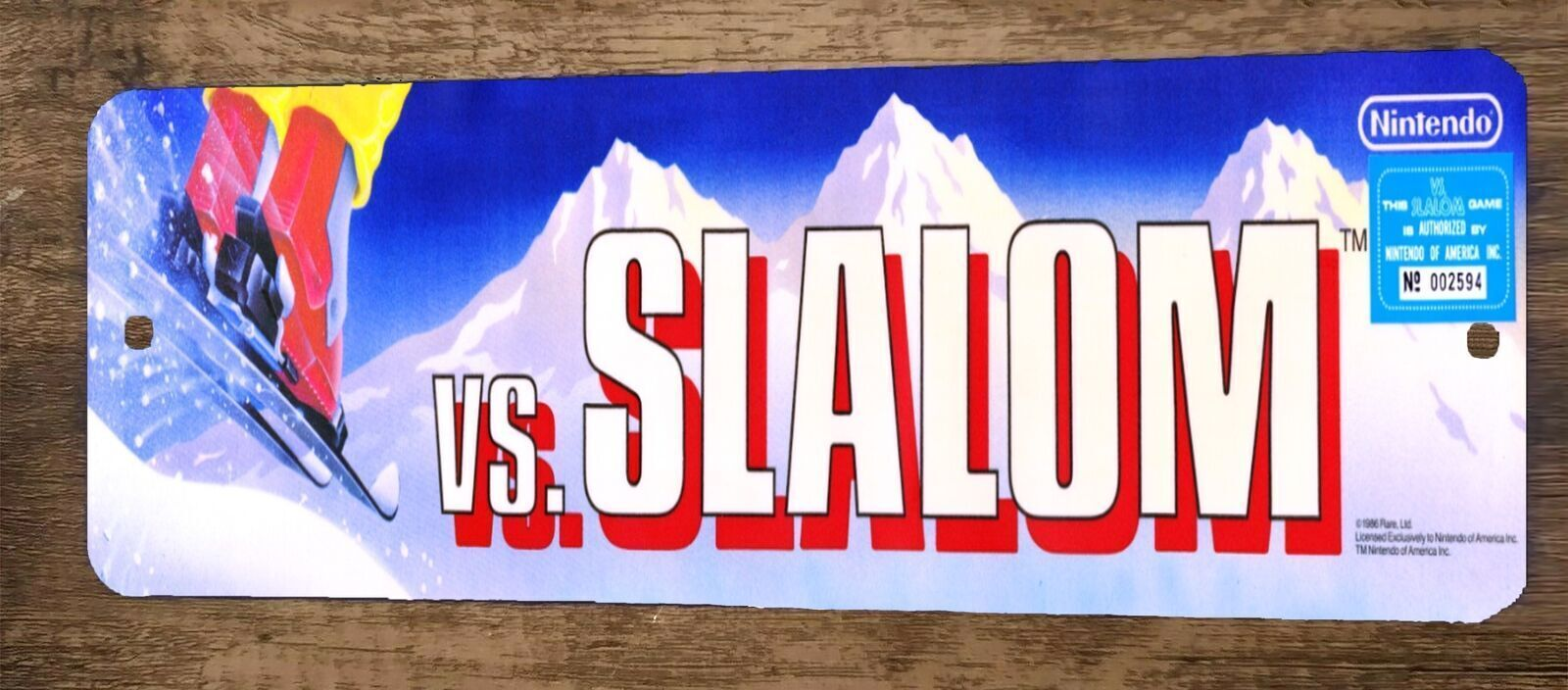 Vs Slalom Arcade 3x12 Metal Wall Video Game Sign