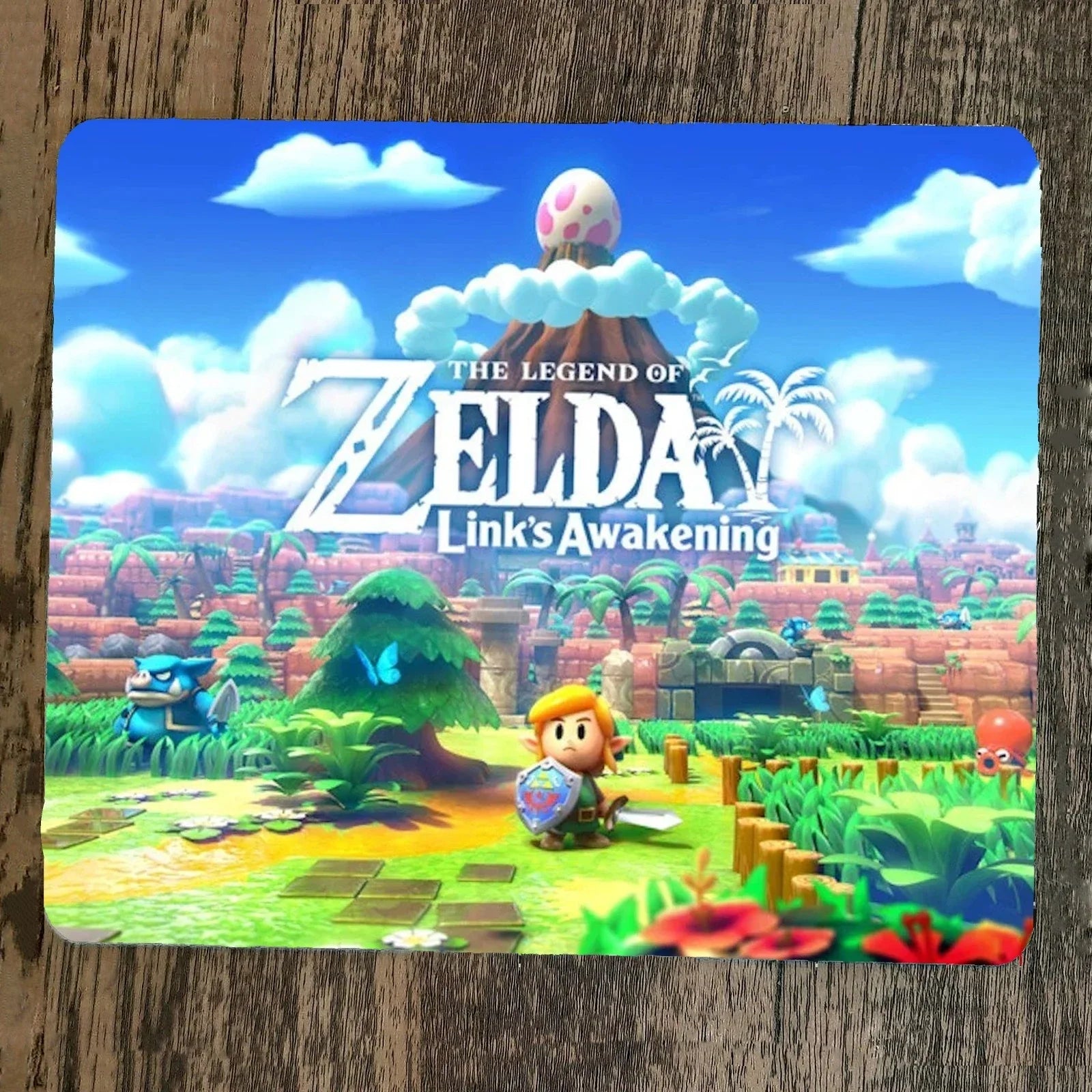Links Awakening Zelda-Themed Mouse Pad with Vivid Design and Precision Tracking, Durable Fabric Surface, Non-Slip Rubber Base, 9.8 x 7.9 Inches