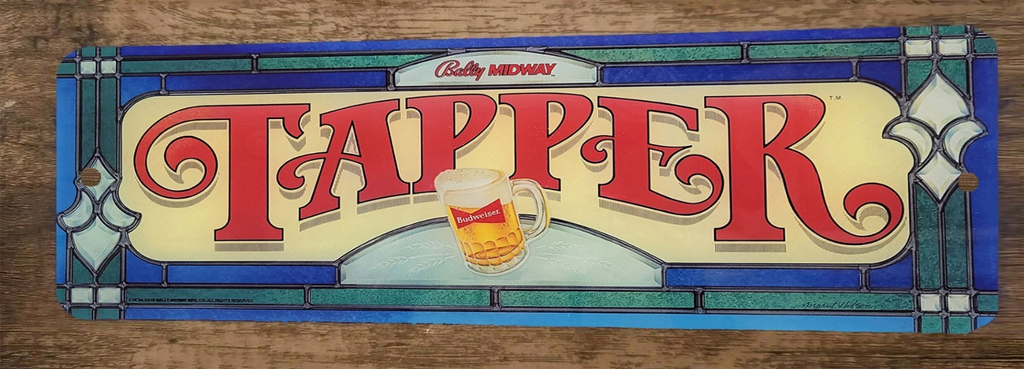 Tapper Arcade Budweiser 3x12 Metal Wall Video Game Marquee Banner Sign
