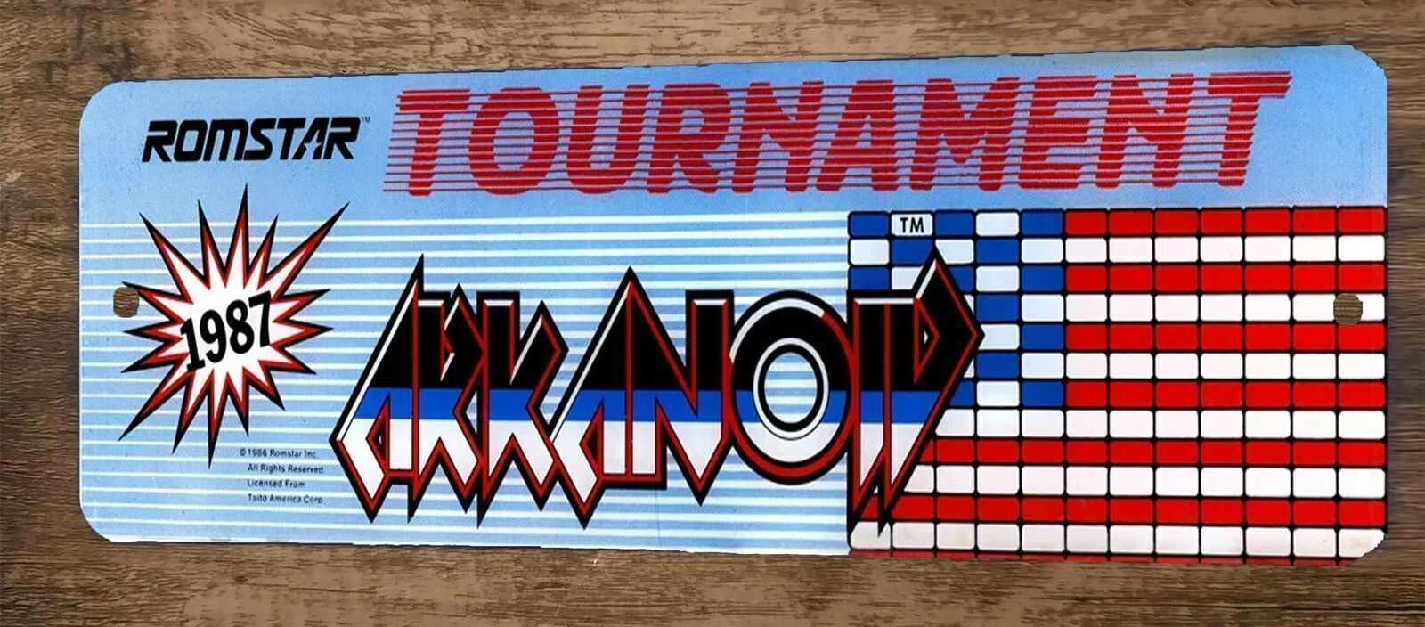 Tournament Arkanoid Arcade 3x12 Metal Wall Video Game Marquee Banner Sign