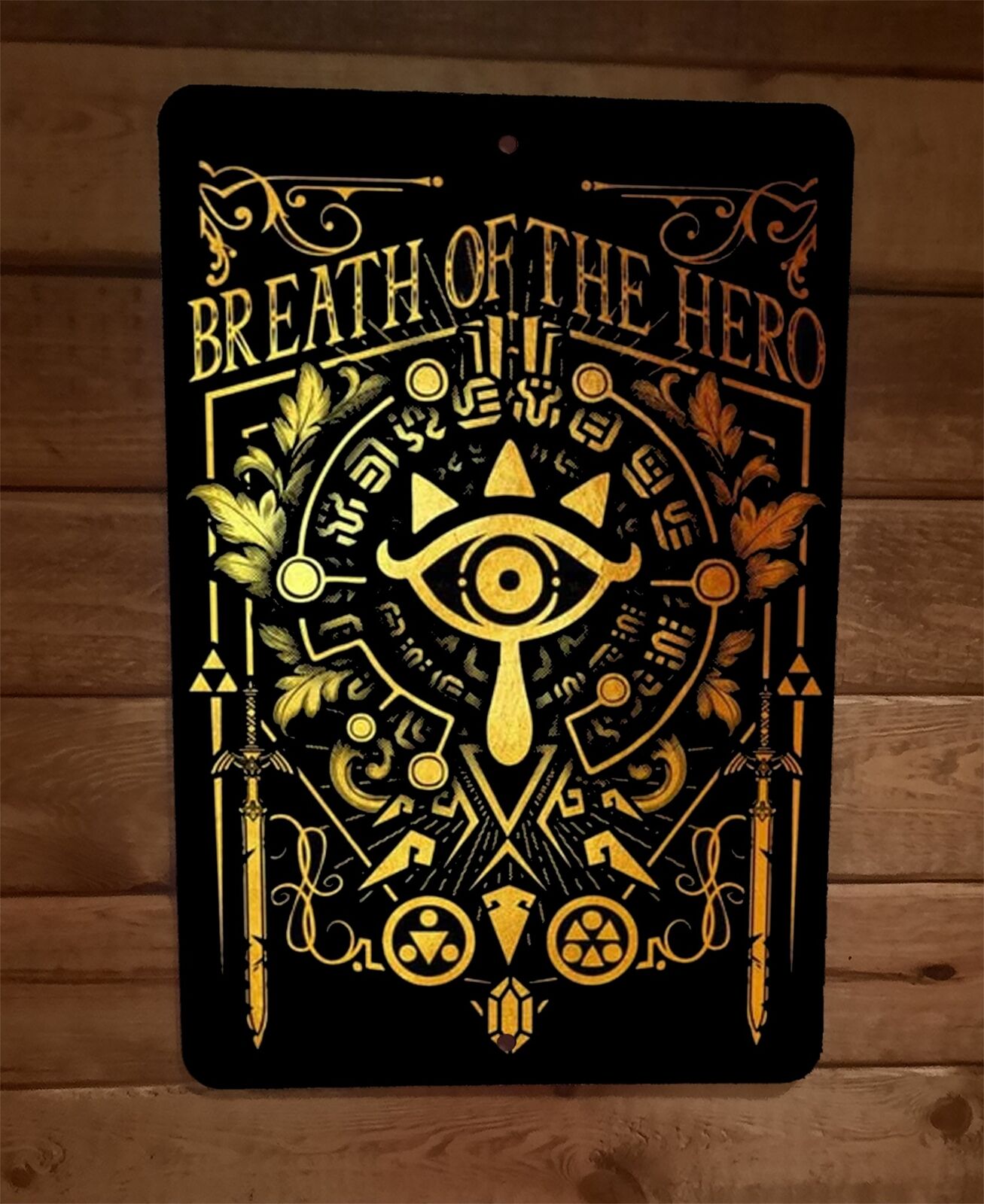 Legend of Zelda Breath of the Hero 8 x 12 Inch Metal Wall Sign – Premium Video Game Arcade Decoration