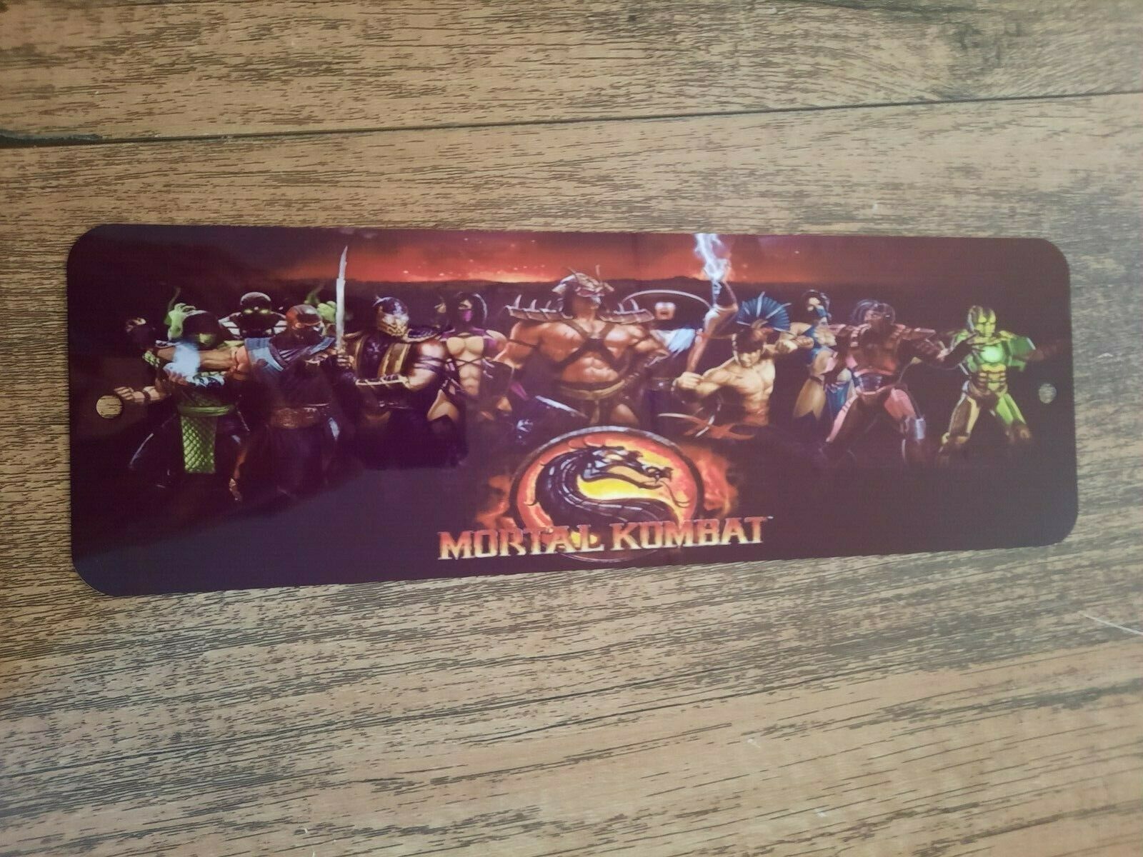 Mortal Kombat Art Banner Arcade Marquee 4x12 Metal Wall Sign Fighting Video Game