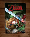 Legend of Twilight Zelda Princess 8 by 12 Inch Metal Wall Sign Featuring Classic Video Game Poster Design