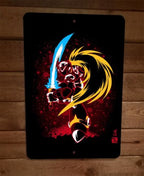 Megaman Zero Art 8x12-Inch Metal Wall Sign Poster Video Game