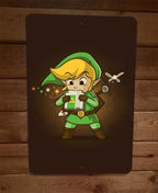 Ocarina NES Time Cartridge Legend of Zelda 8x12 Inch Metal Wall Sign for Video Game Fans and Collectors