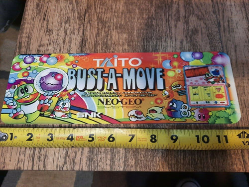 Bust a Move Classic Arcade Video Game Marquee Banner 3x12 Metal Wall Sign