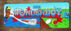 Wonderboy Arcade Video Game 3x12 Metal Wall Marquee Banner Sign Poster