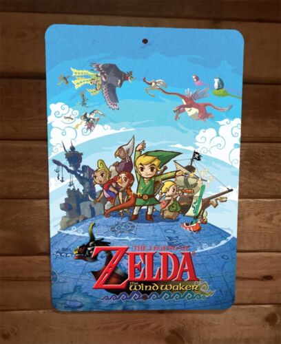 The Legend of Wind Waker Zelda 8x12 Inch High-Gloss Aluminum Metal Wall Sign – Premium Video Game Poster Decor