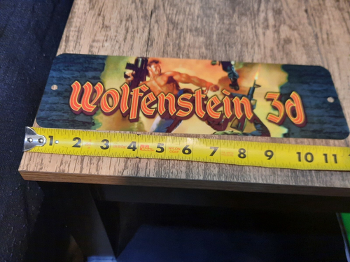 Wolfenstein 3D Classic Arcade Video Game Marquee Banner 3x12 Metal Wall Sign