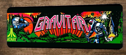 Gravitar Arcade 3x12 Metal Wall Video Game Marquee Banner Sign
