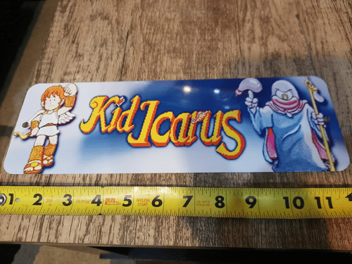 Kid Icarus Classic Arcade Video Game Marquee Banner 3x12 Metal Wall Sign