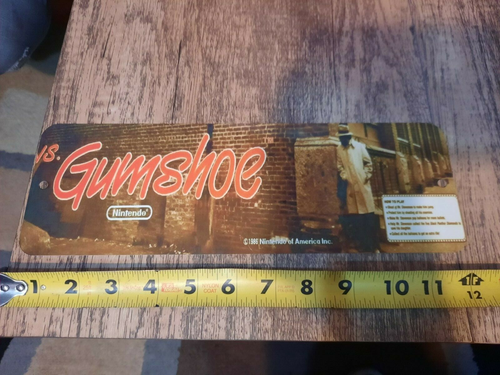 Gumshoe Classic Arcade Video Game Marquee Banner 3x12 Metal Wall Sign