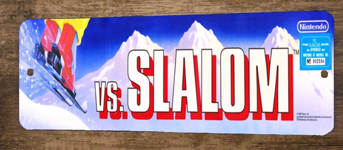 Vs Slalom Arcade 3x12 Metal Wall Video Game Sign