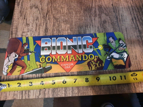Bionic Commando Classic Arcade Video Game Marquee Banner 3x12 Metal Wall Sign