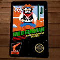 Wild Gunman NES Video Game Cover 8x12 Metal Wall Sign