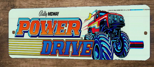 Power Drive Arcade Video Game 3x12 Metal Wall Sign Marquee Banner Poster