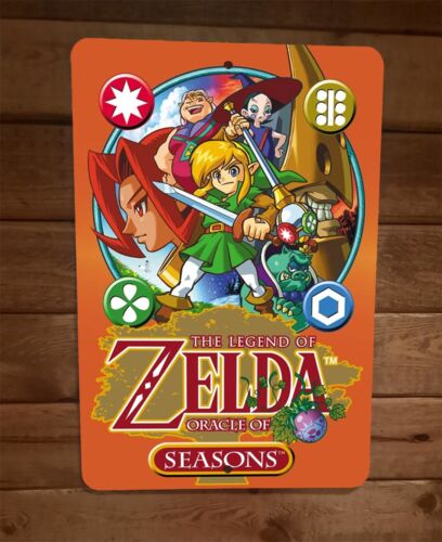 The Legend of Oracle of Zelda Seasons 8 by 12 Inch Metal Wall Sign - Video Game Poster with Durable Aluminum Construction
