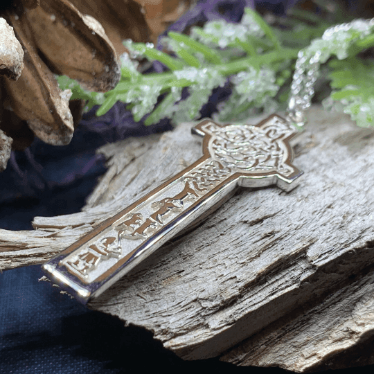 Alexander Scottish Celtic Cross Necklace - 