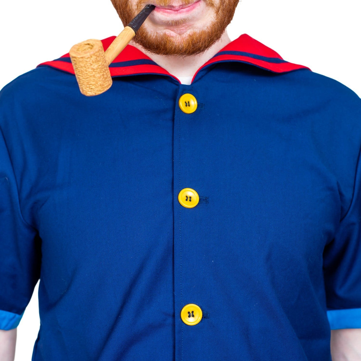 Sailor Man Adult Halloween Costume Set with Muscle Arms Spinach Captain Cosplay