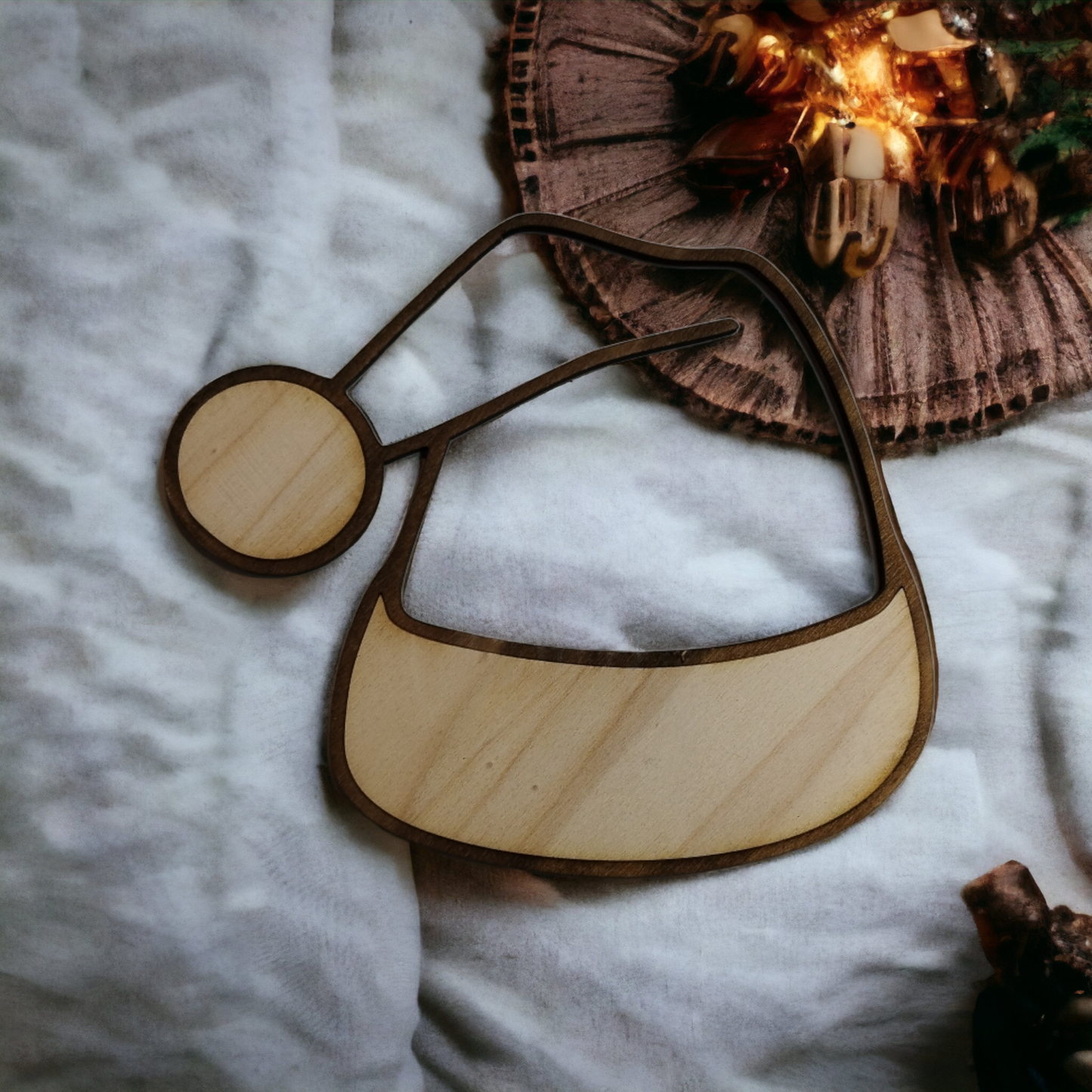 Santa Hat Wooden Christmas Decoration