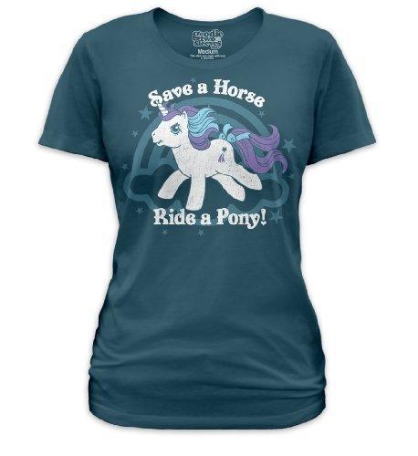 Save A Horse Ride A Pony Juniors Azure T-shirt