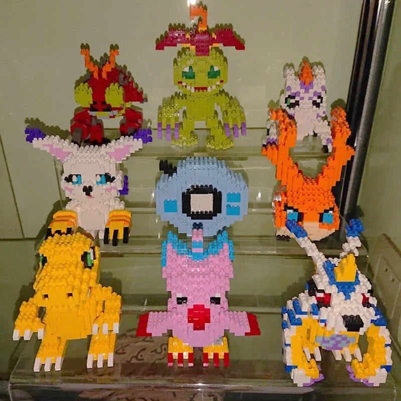 SC Digimon Agumon Gabumon Piyomon Palmon Patamon Tailmon Digital Monster Pet Doll Mini Diamond Blocks Bricks Building Toy No Box