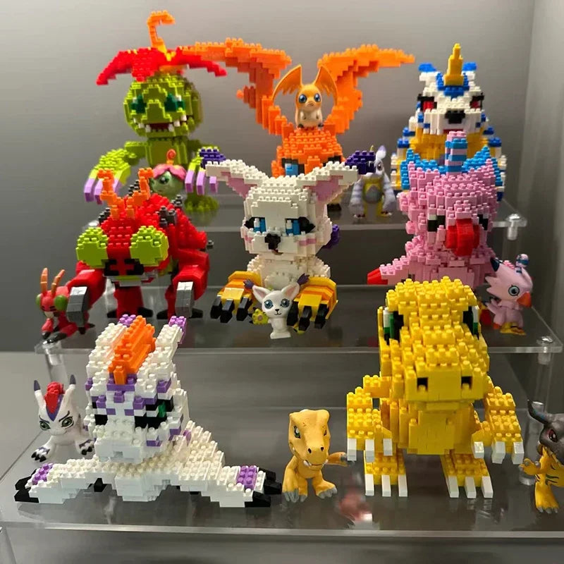 SC Digimon Agumon Gabumon Piyomon Palmon Patamon Tailmon Digital Monster Pet Doll Mini Diamond Blocks Bricks Building Toy No Box