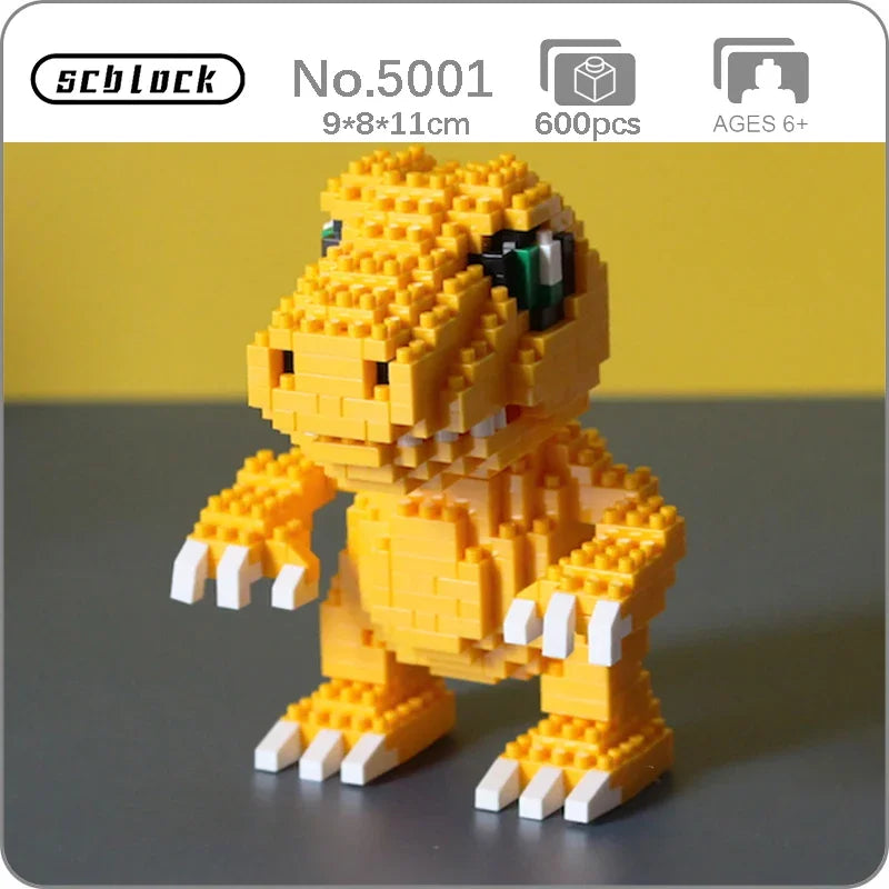 SC Digimon Agumon Gabumon Piyomon Palmon Patamon Tailmon Digital Monster Pet Doll Mini Diamond Blocks Bricks Building Toy No Box