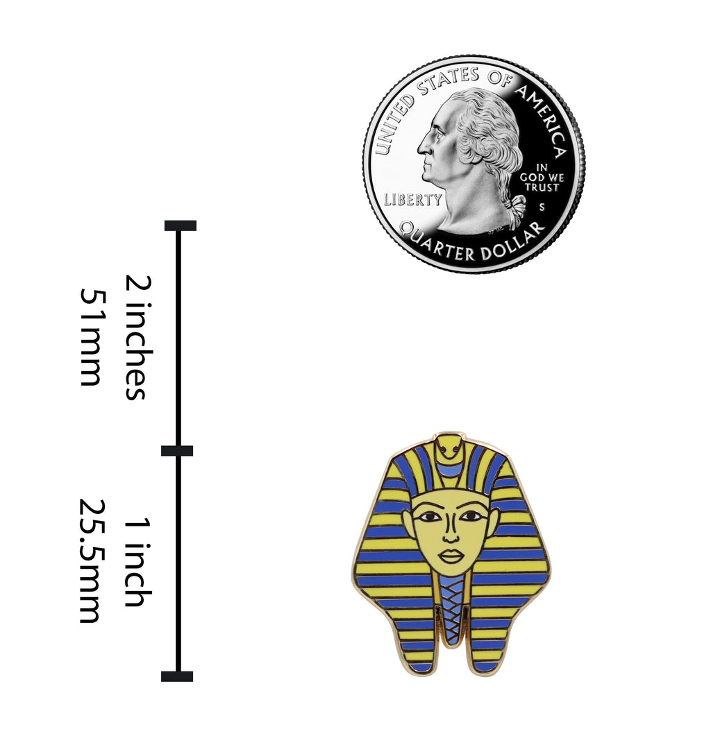 King Tut Mask Pin - Historic Egyptology Enamel Pin