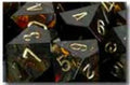 Scarab Polyhedral Blue Blood/gold 7-Die Set - Role-Players
