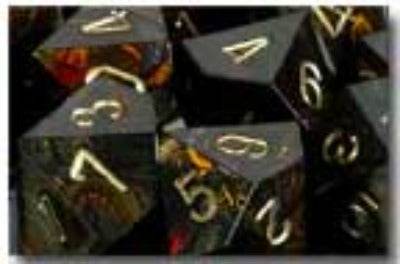 Scarab Polyhedral Blue Blood/gold 7-Die Set - 