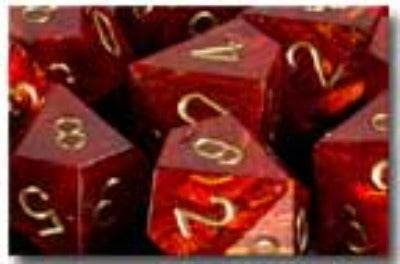 Scarab Polyhedral Scarlet/Gold 7-Die Set - 