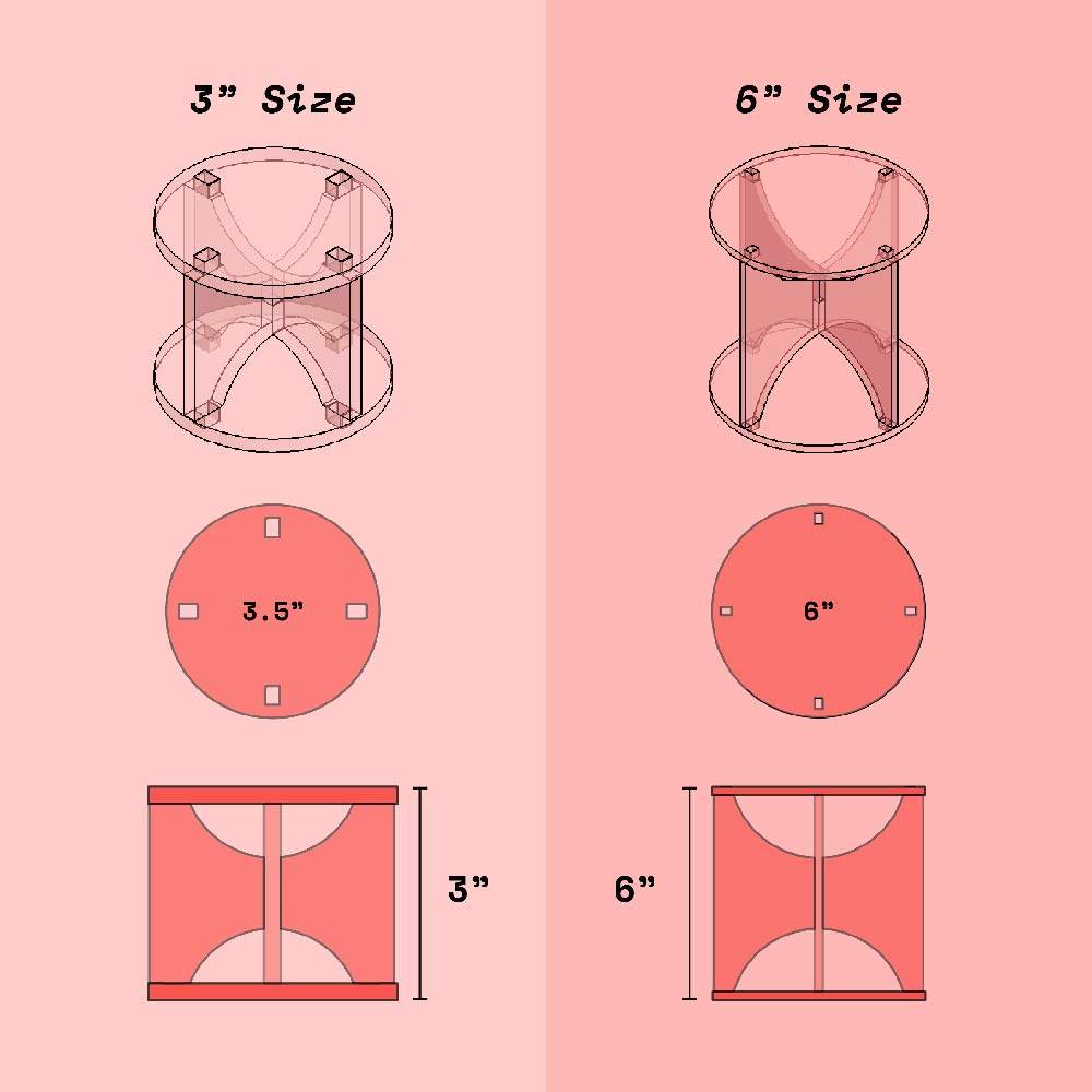Flat Display Stand - 3 inch