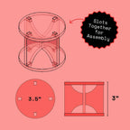 Flat Display Stand - 3 inch