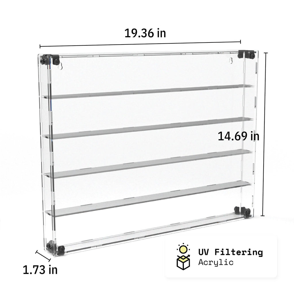 75 Miniature Figure Display Case (Tall Fig Friendly) - Black / UV Blocking