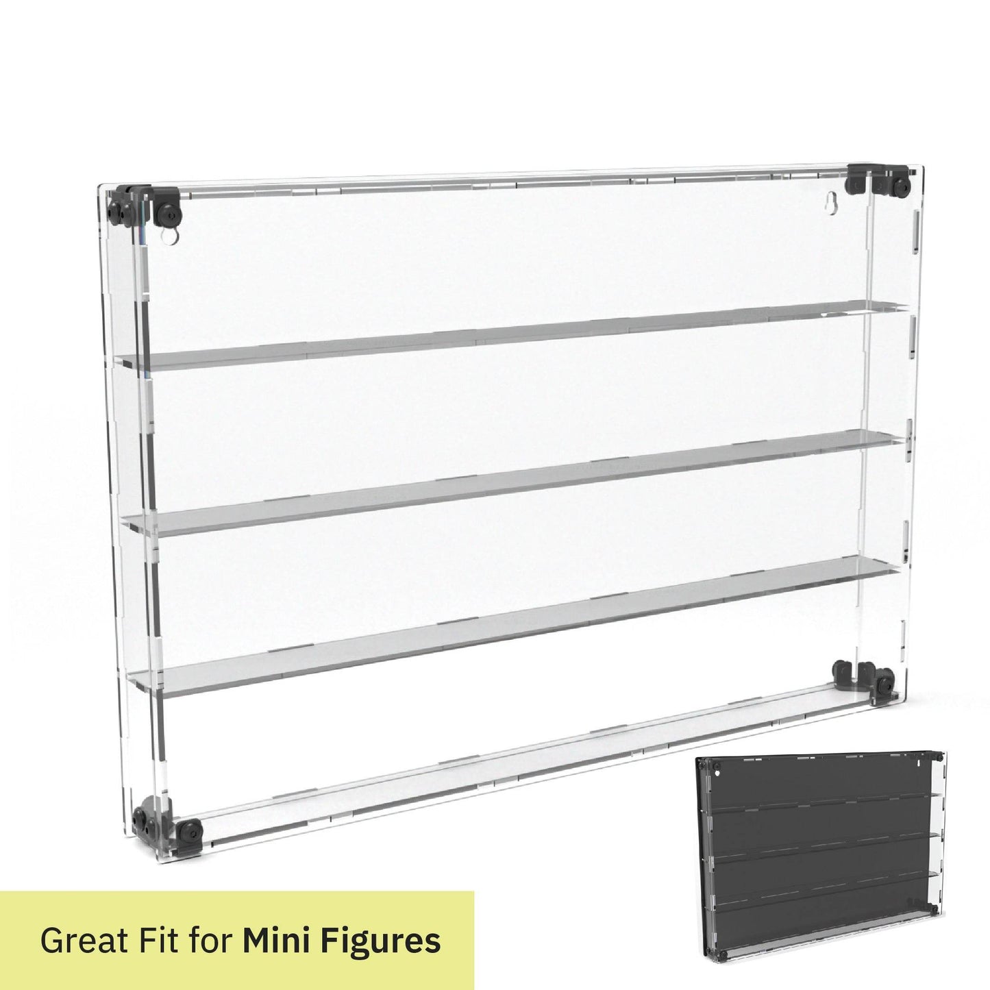 56 Miniature Figure Display Case (Tall Fig Friendly) - Black / UV Blocking