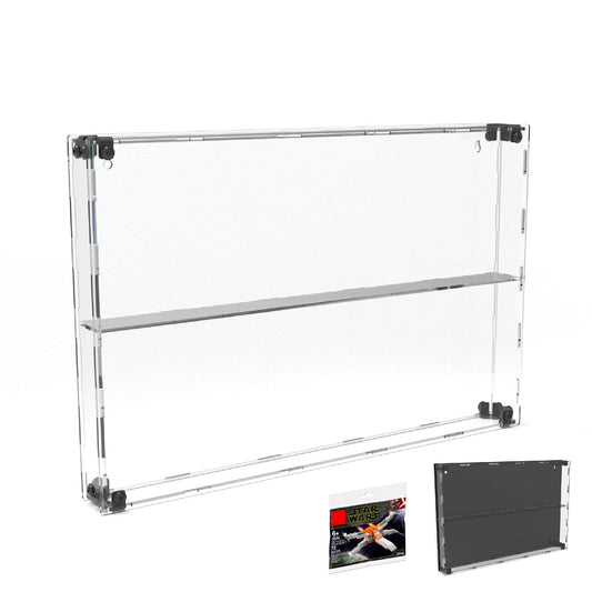 2-Shelf Mini Figure Polybag Display Case - Black / UV Blocking