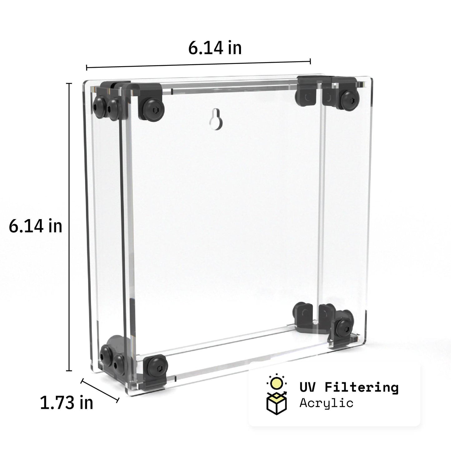 Single Mini Figure Polybag Display Case - Black / UV Blocking