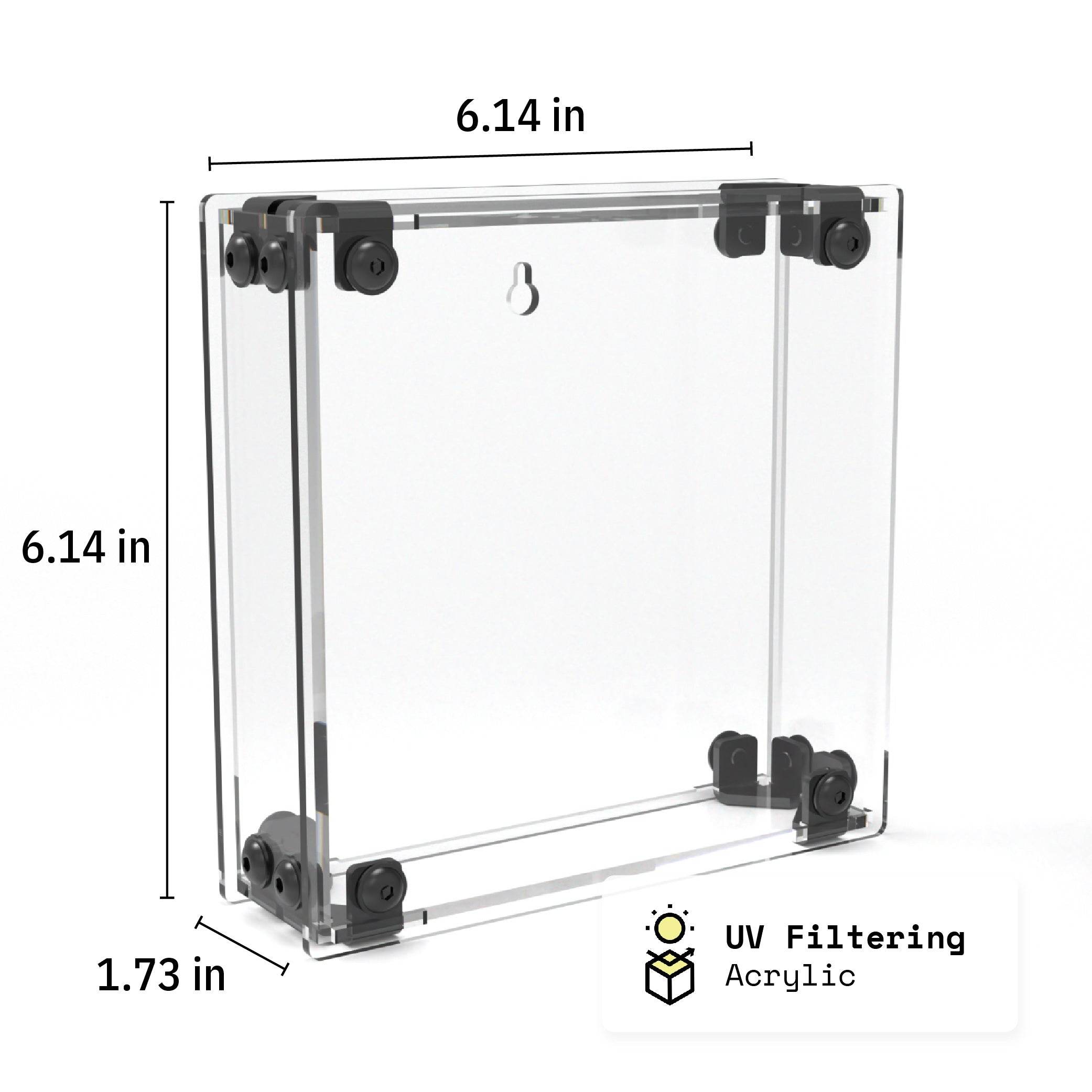 Single Mini Figure Polybag Display Case - Black / UV Blocking